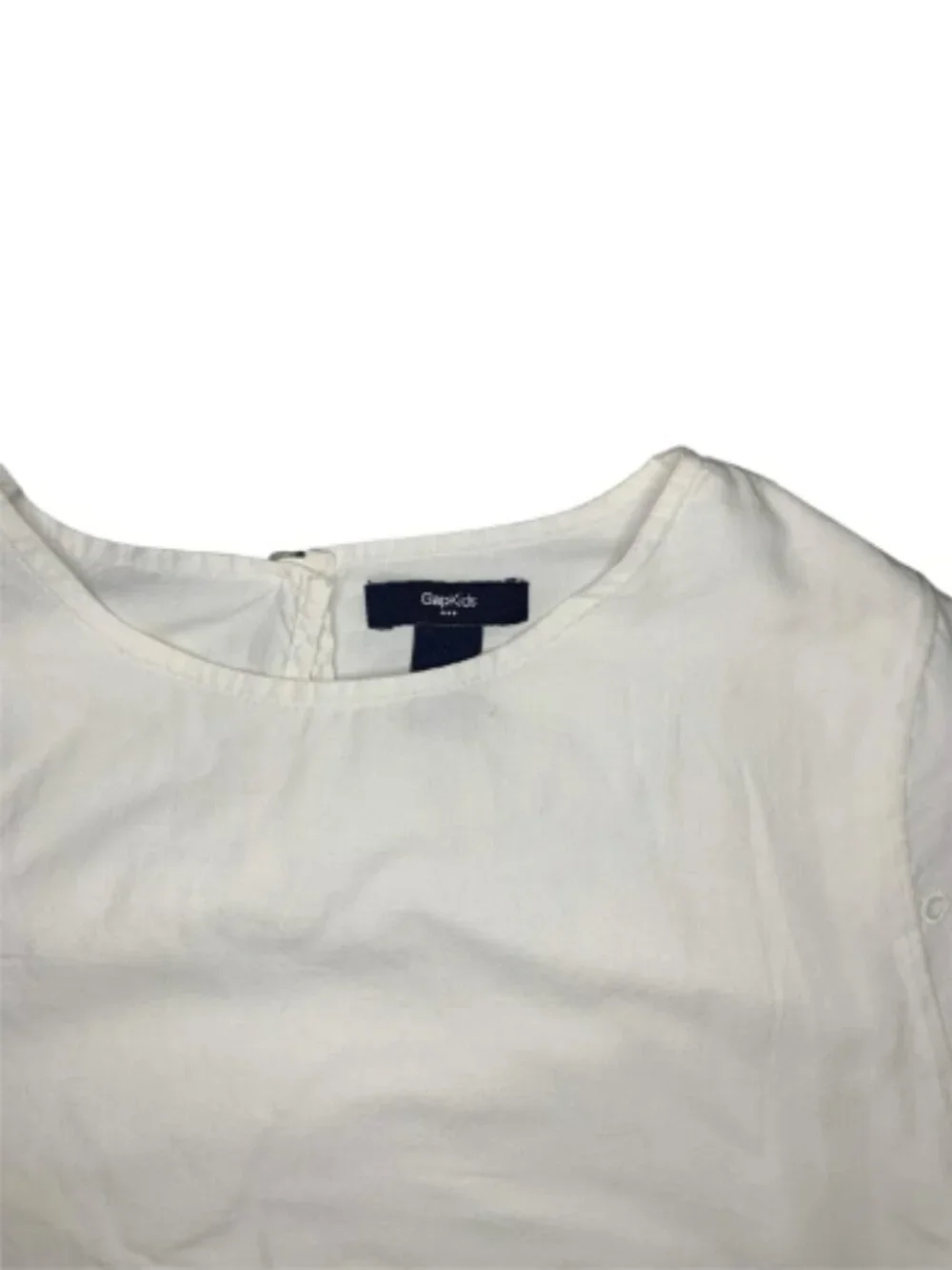 GapKids white girls top short sleeves with lace design size L